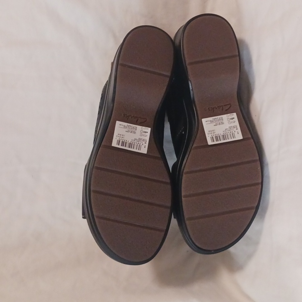 Ckarks Tuleah Sun Black Leather Sandals - Picture 8 of 13